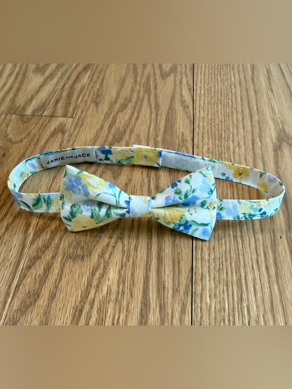 Janie and Jack Yellow, Blue & Green Floral Kids Bow Tie